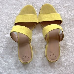 Bright Lemon Strappy Sandals